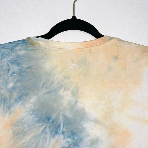 ZYIA Hendrix Dusk Go To Pocket Blue & Orange Tie-dye V-neck Tee Small Women’s - Picture 7 of 11